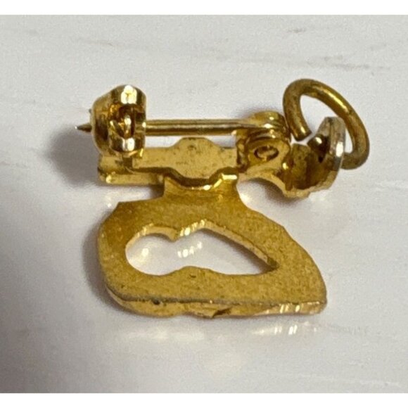 25 Charm Pin Gold Tone Small .5" - Picture 2 of 3